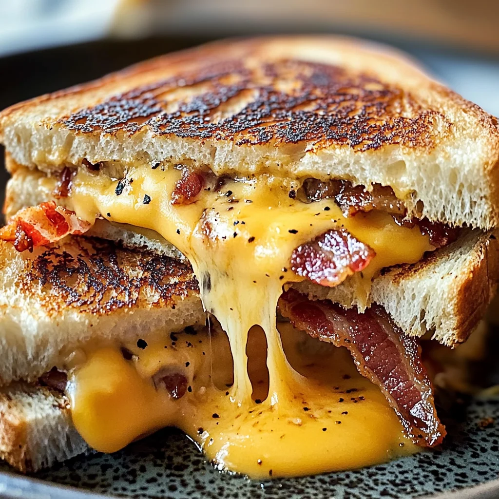 Grilled cheese bacon cheddar