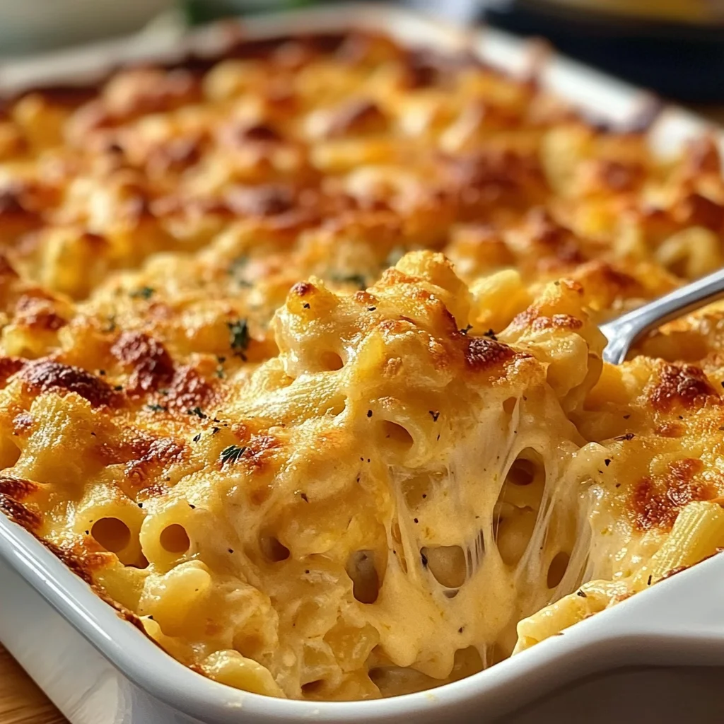 Macaronis gratinés au fromage