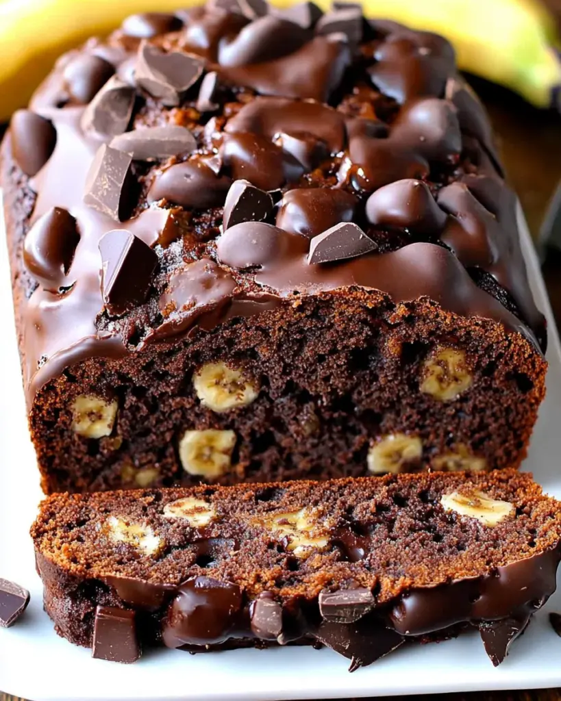 Pain aux bananes et chocolat