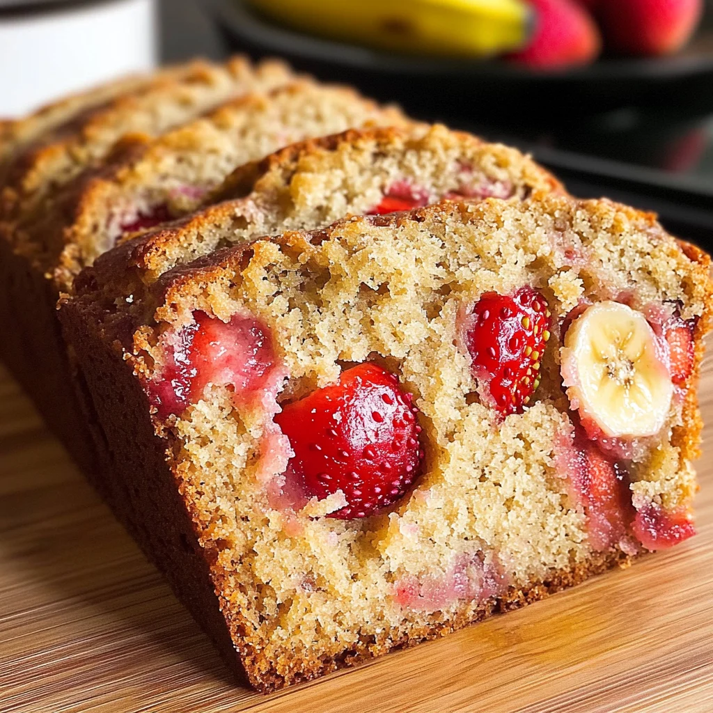 Pain aux fraises et bananes