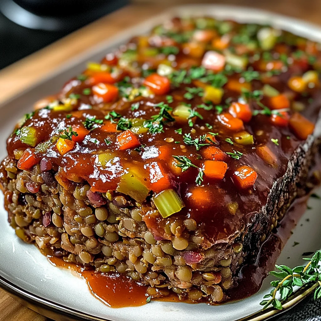 Pain de viande végétarien lentilles
