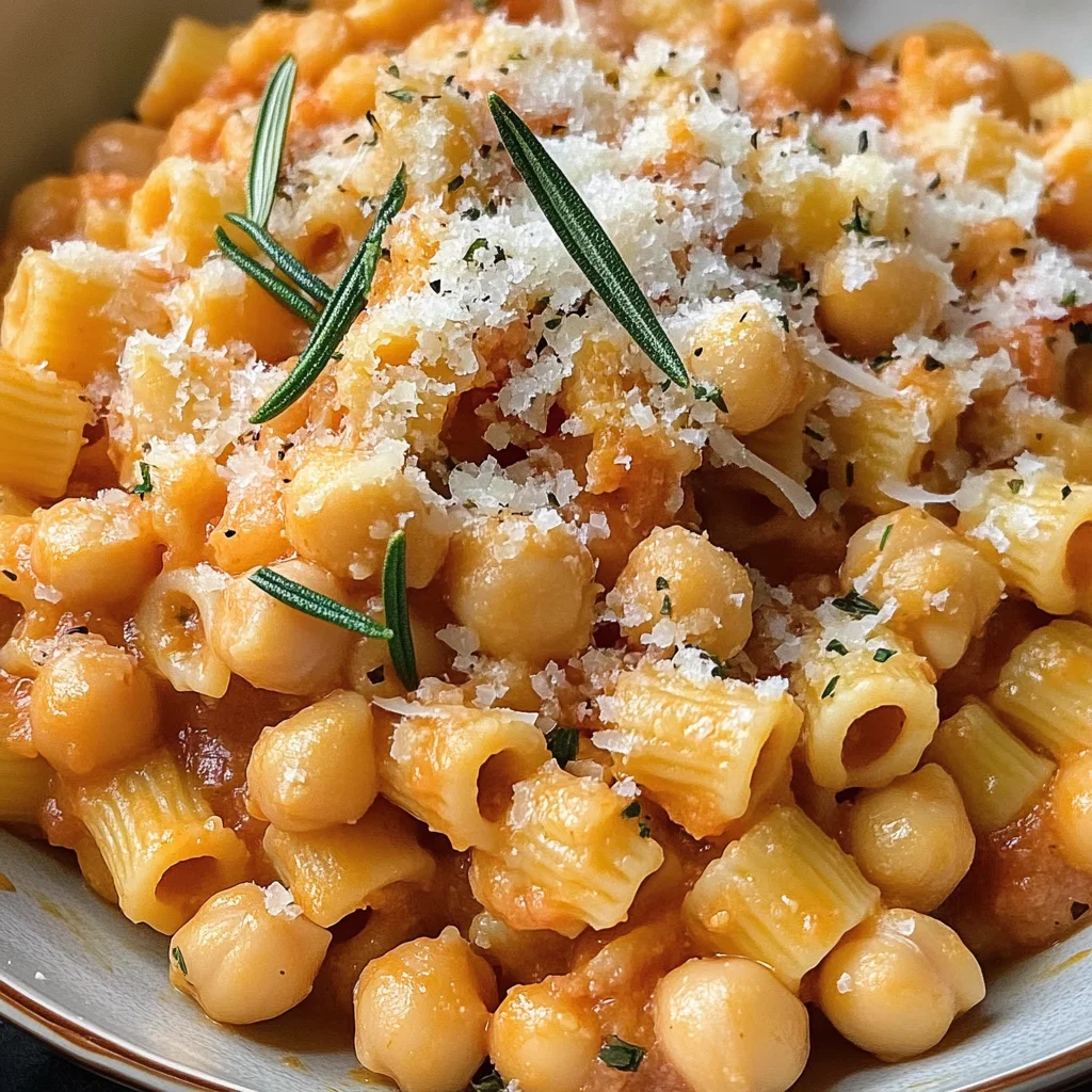 Pâtes et pois chiches