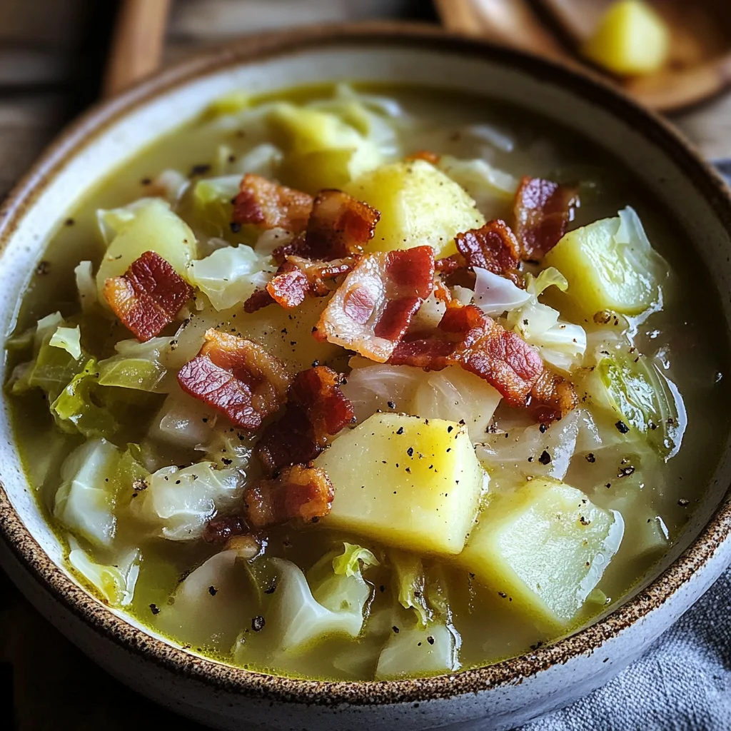 Soupe aux choux et lard
