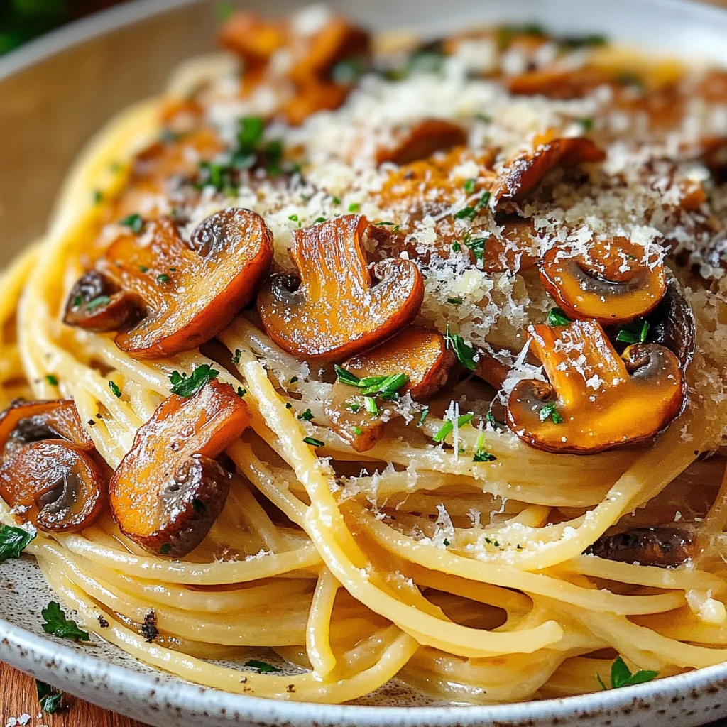 Spaghetti aux chanterelles et parmesan