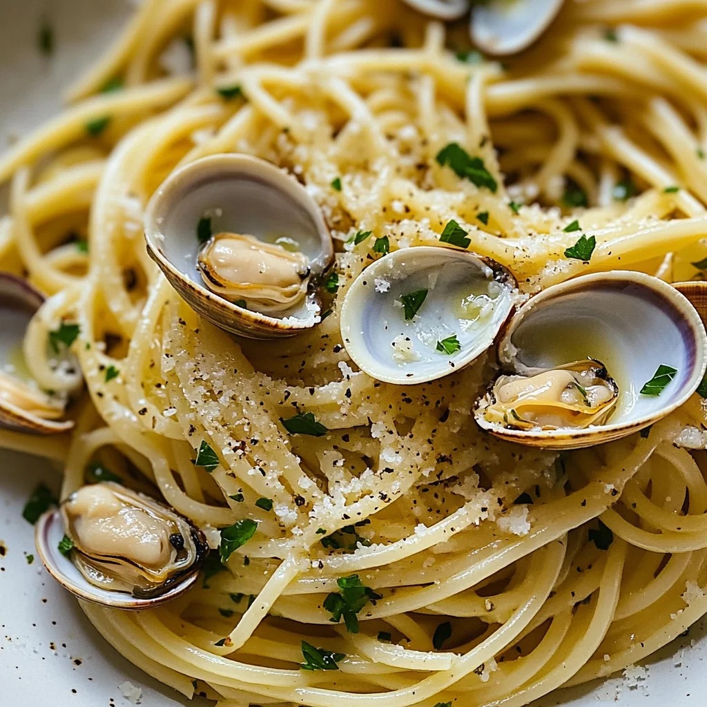 Spaghettis aux coques savoureux