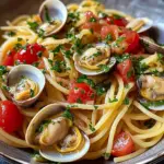 Spaghettis aux couteaux persillés
