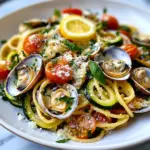 Spaghettis aux palourdes et courgettes