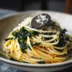 Spaghettis blettes truffe noire