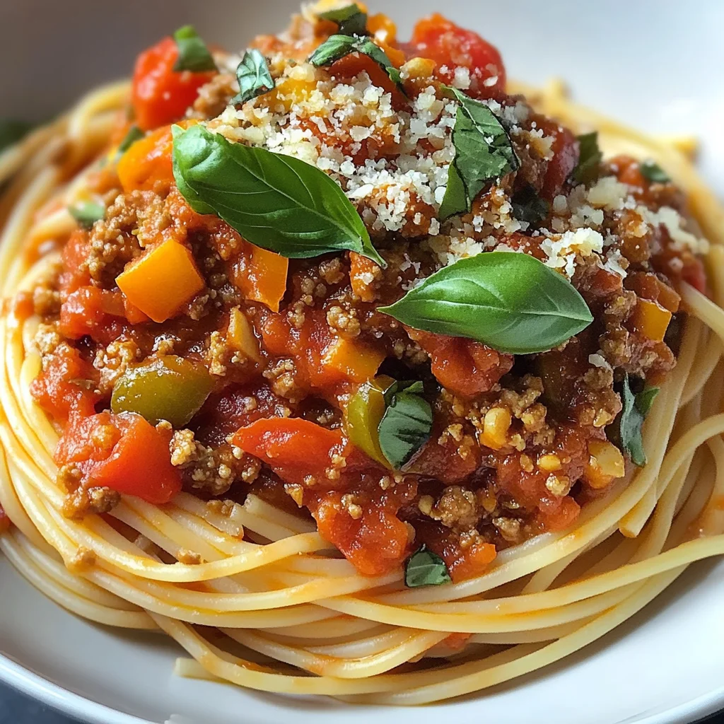 Spaghettis bolognaises veggie