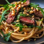 Spaghettis sautés bœuf cacahuètes