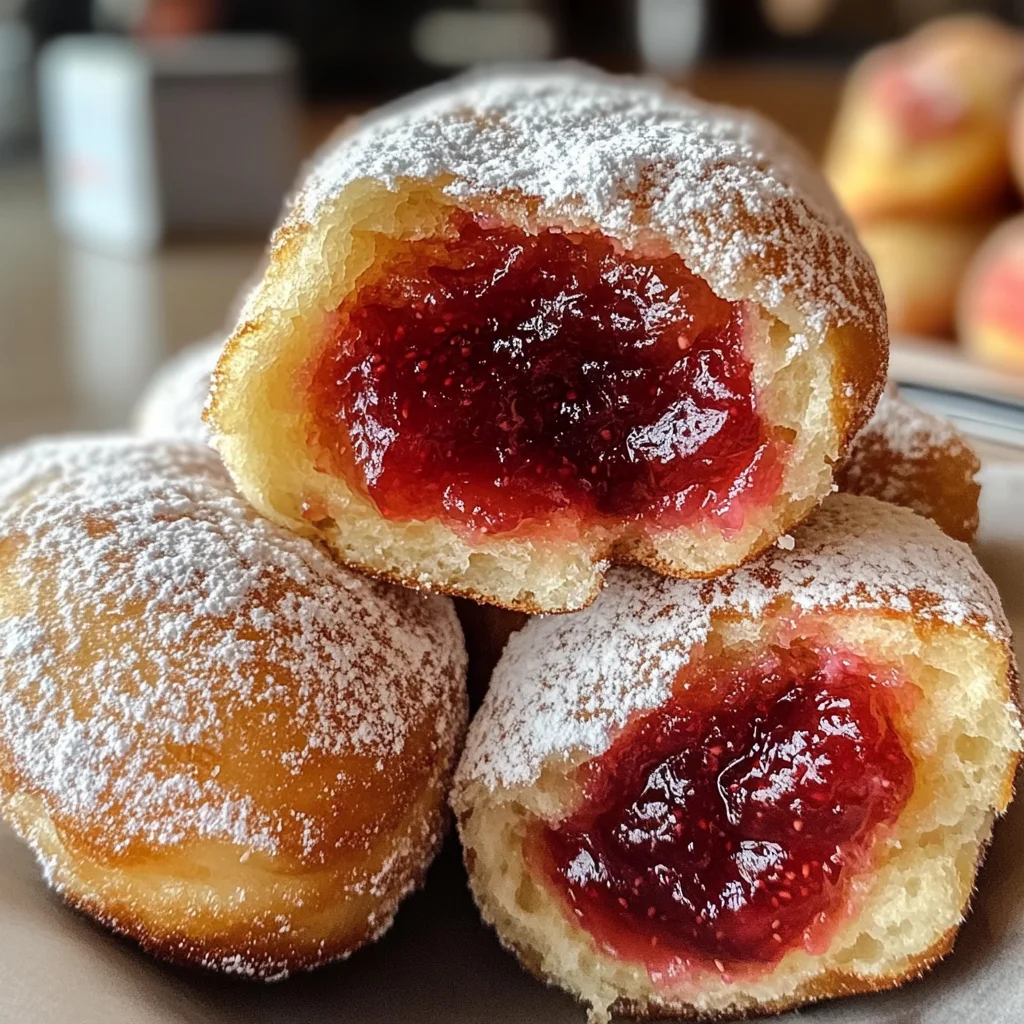 Beignets maison à la fraise
