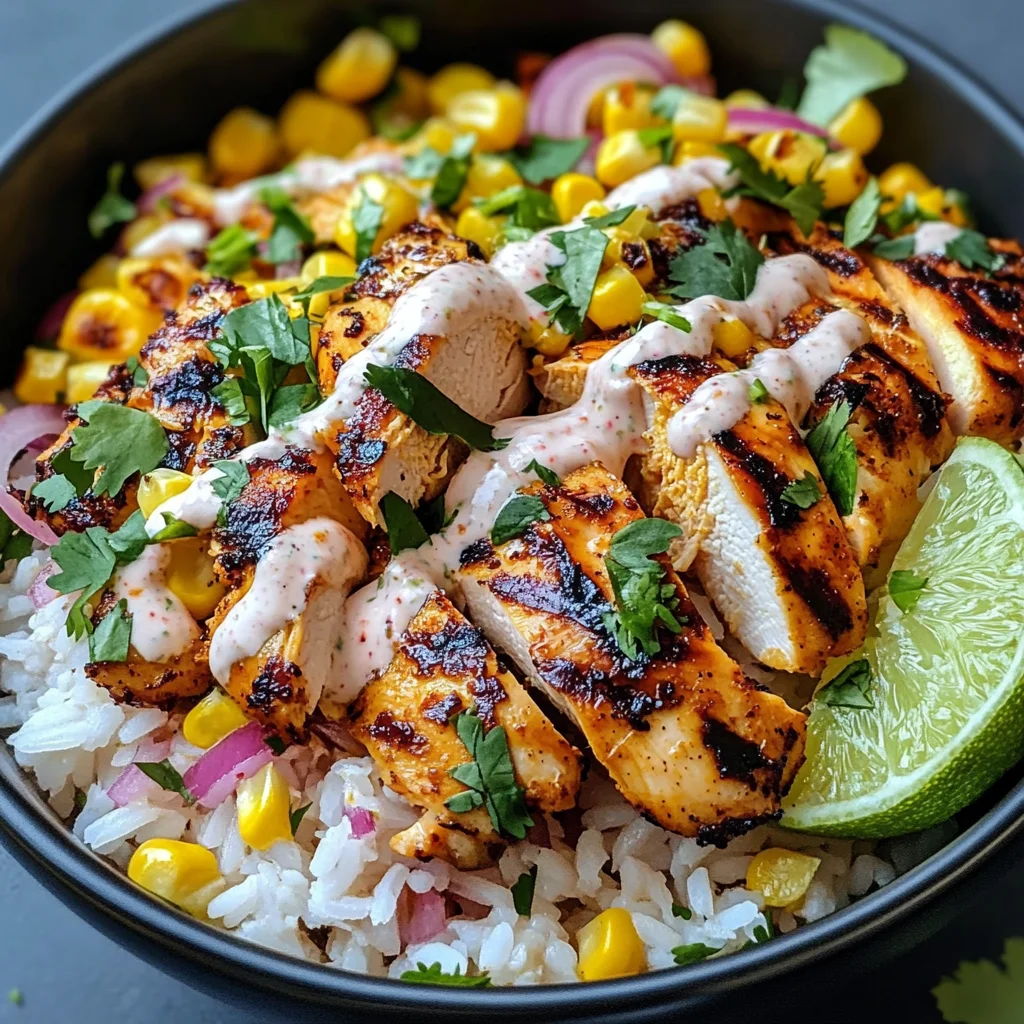 Bol de maïs poulet riz