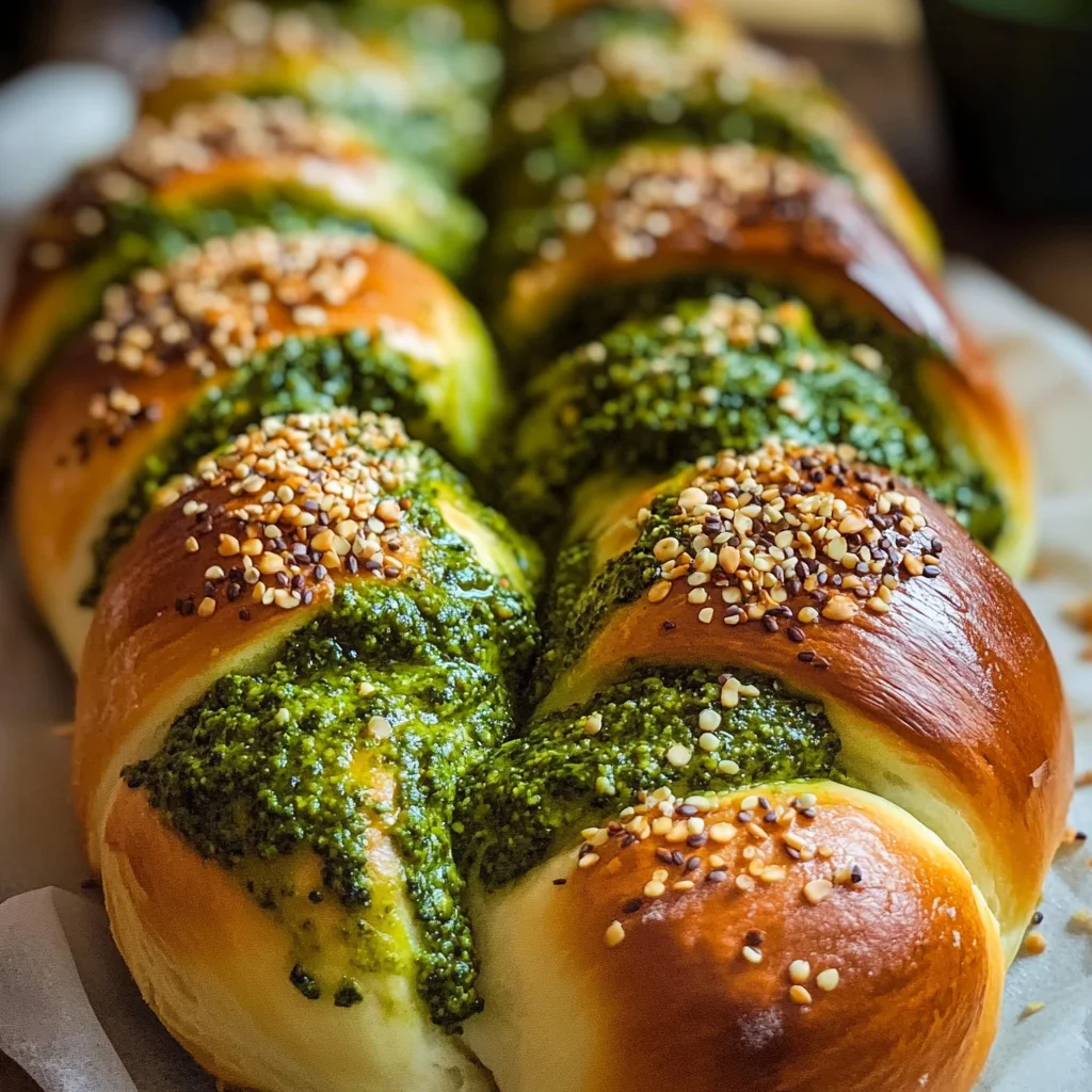 Brioche salée au pesto et sarrasin