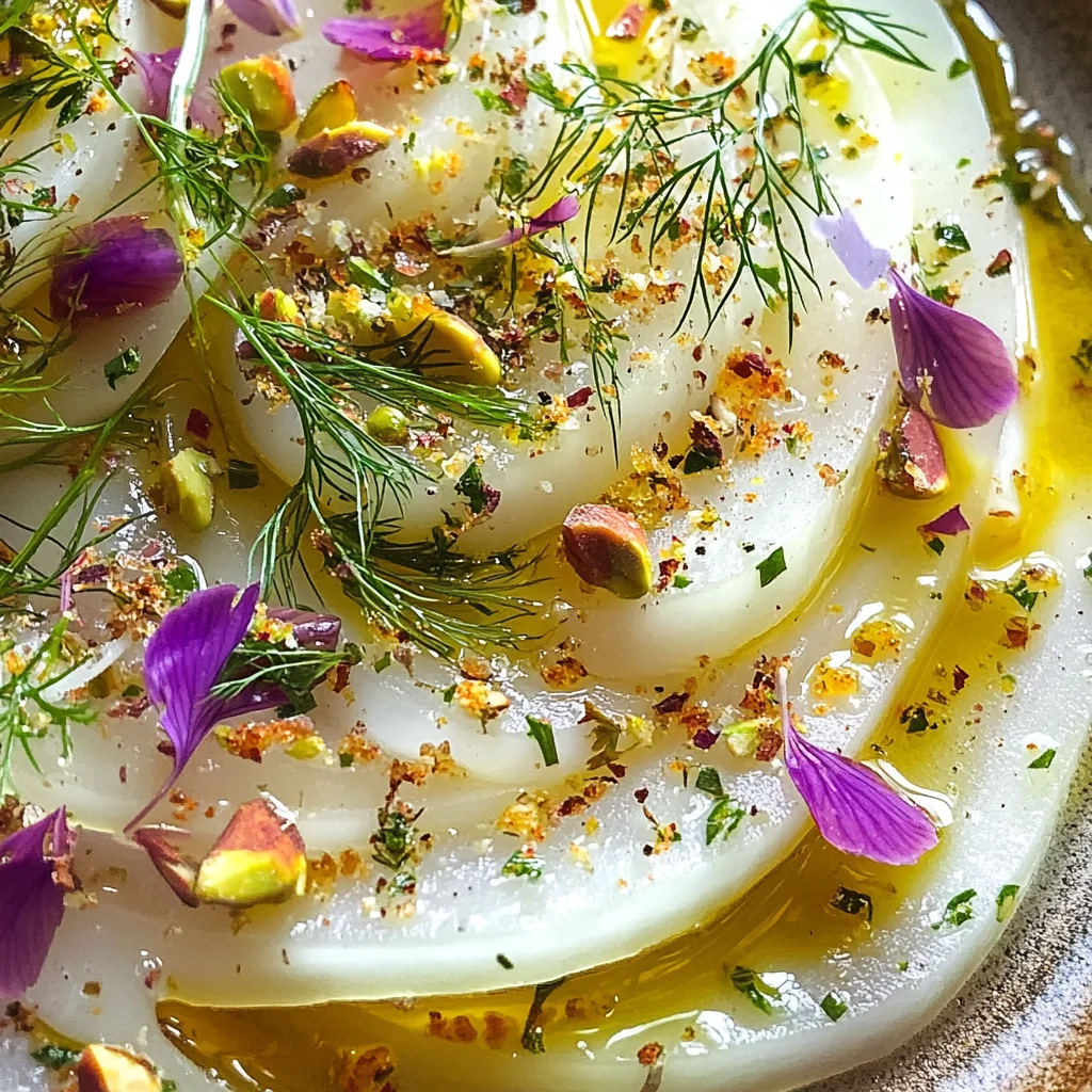 Carpaccio de fenouil sumac pistaches