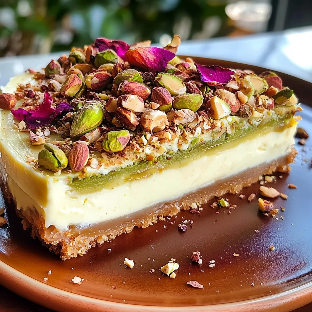 Cheesecake gourmand aux pistaches