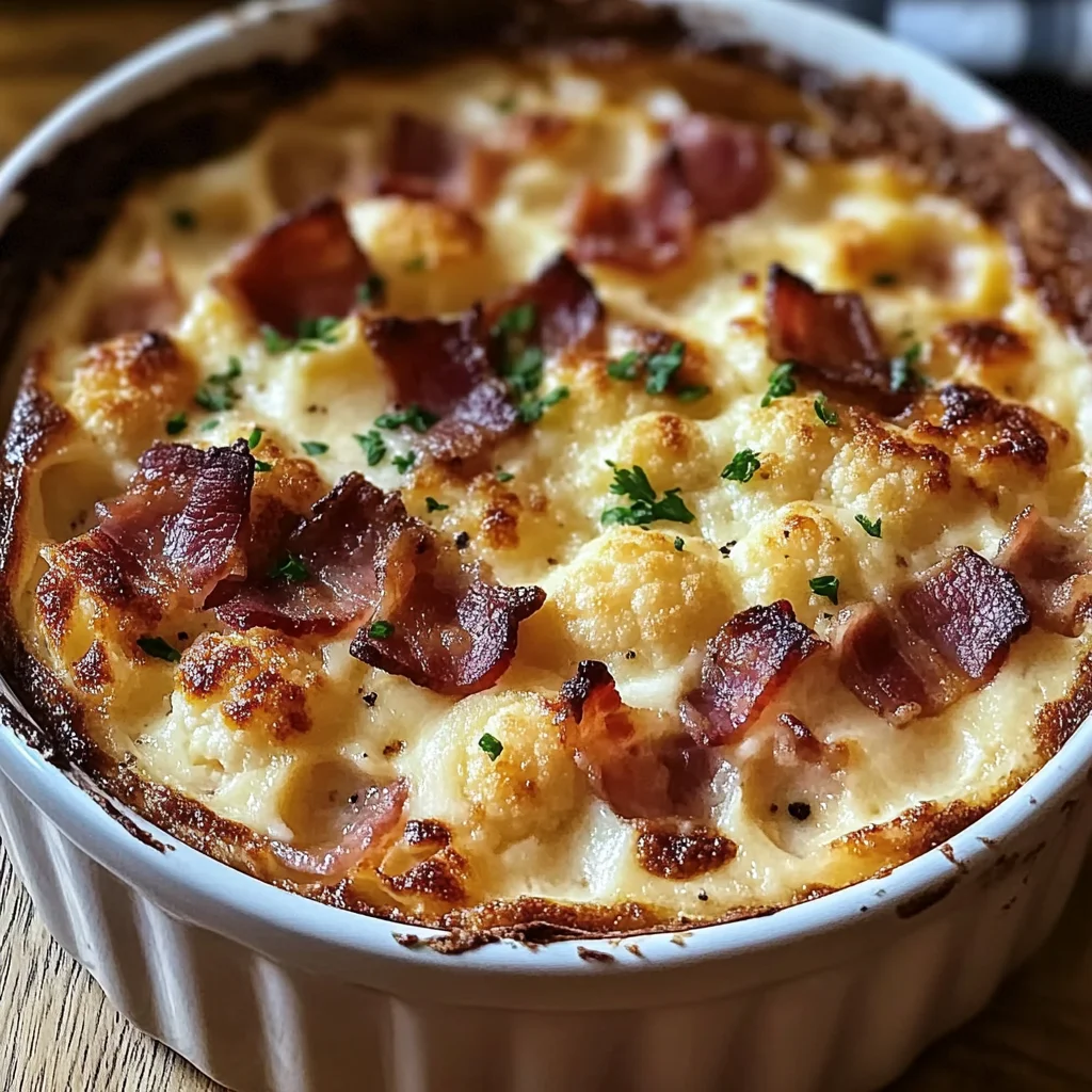 Clafoutis chou-fleur et lardons