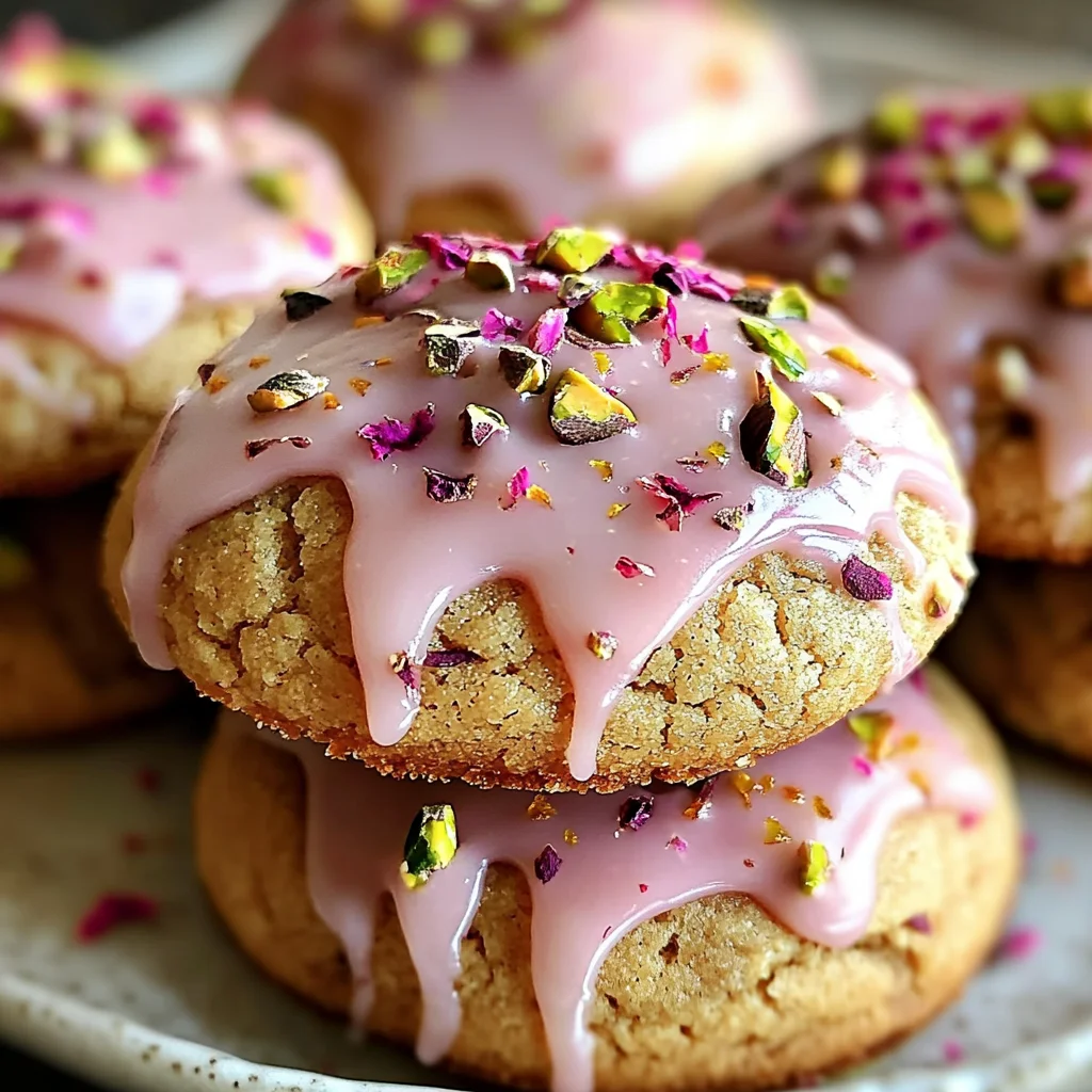 Cookies roses et pistaches