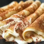 Crêpes protéinées roulées cannelle