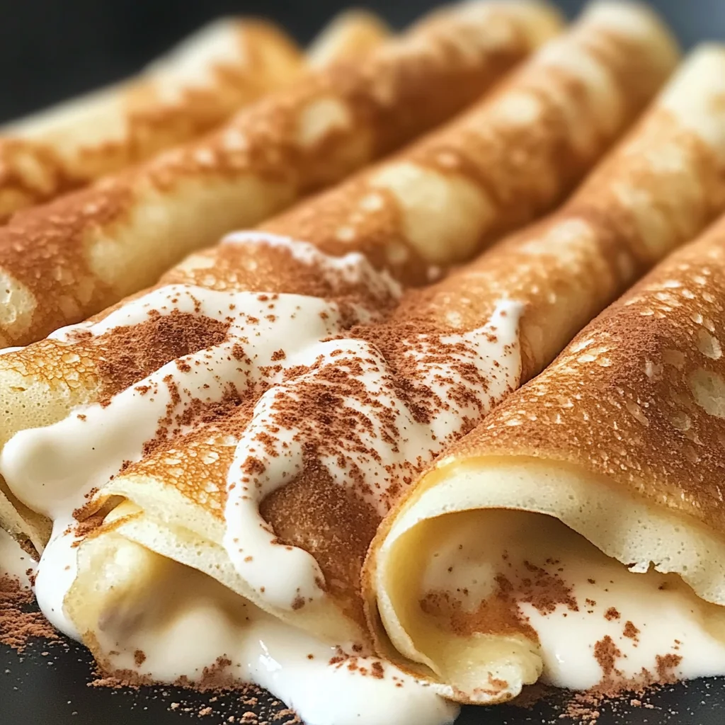 Crêpes protéinées roulées cannelle