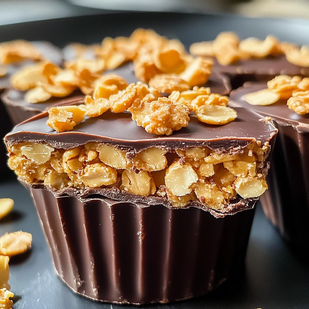 Cups croustillantes chocolat cacahuète