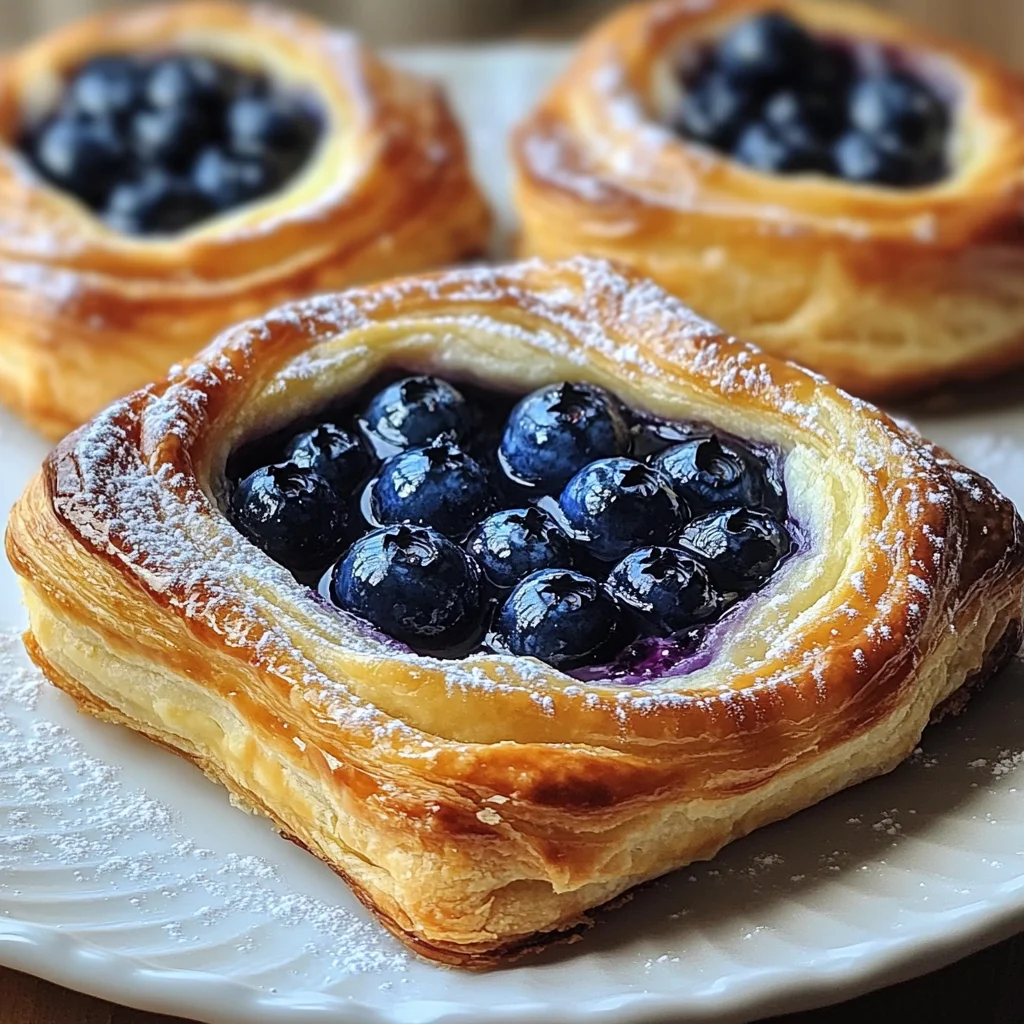 Danish feuilleté myrtilles fromage