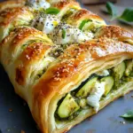 Feuilleté courgettes Pesto Burrata