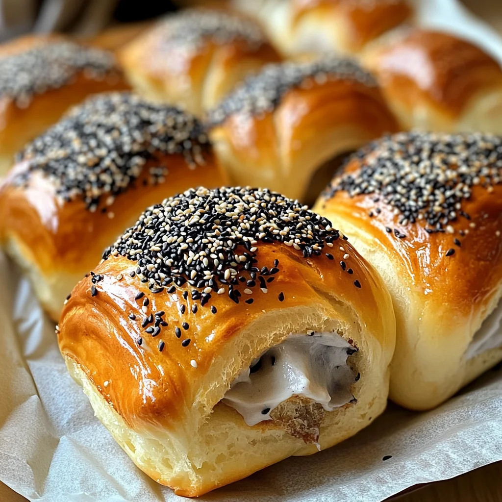 Pain au lait sésame noir