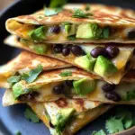 Quesadillas haricots et avocat