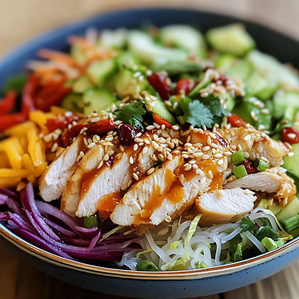 Salade asiatique inspirée printemps