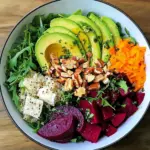 Salade avocat betterave quinoa