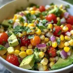 Salade de maïs et avocat