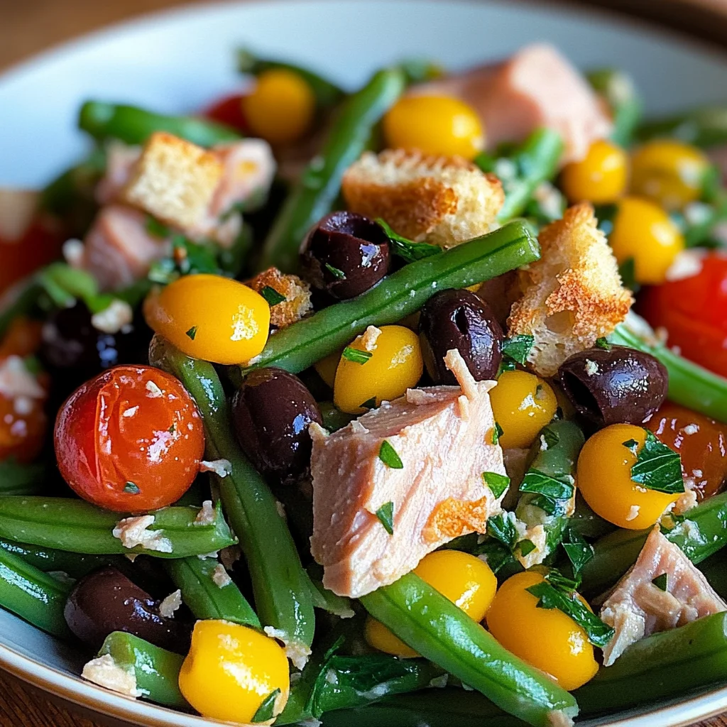 Salade fraîche haricots thon