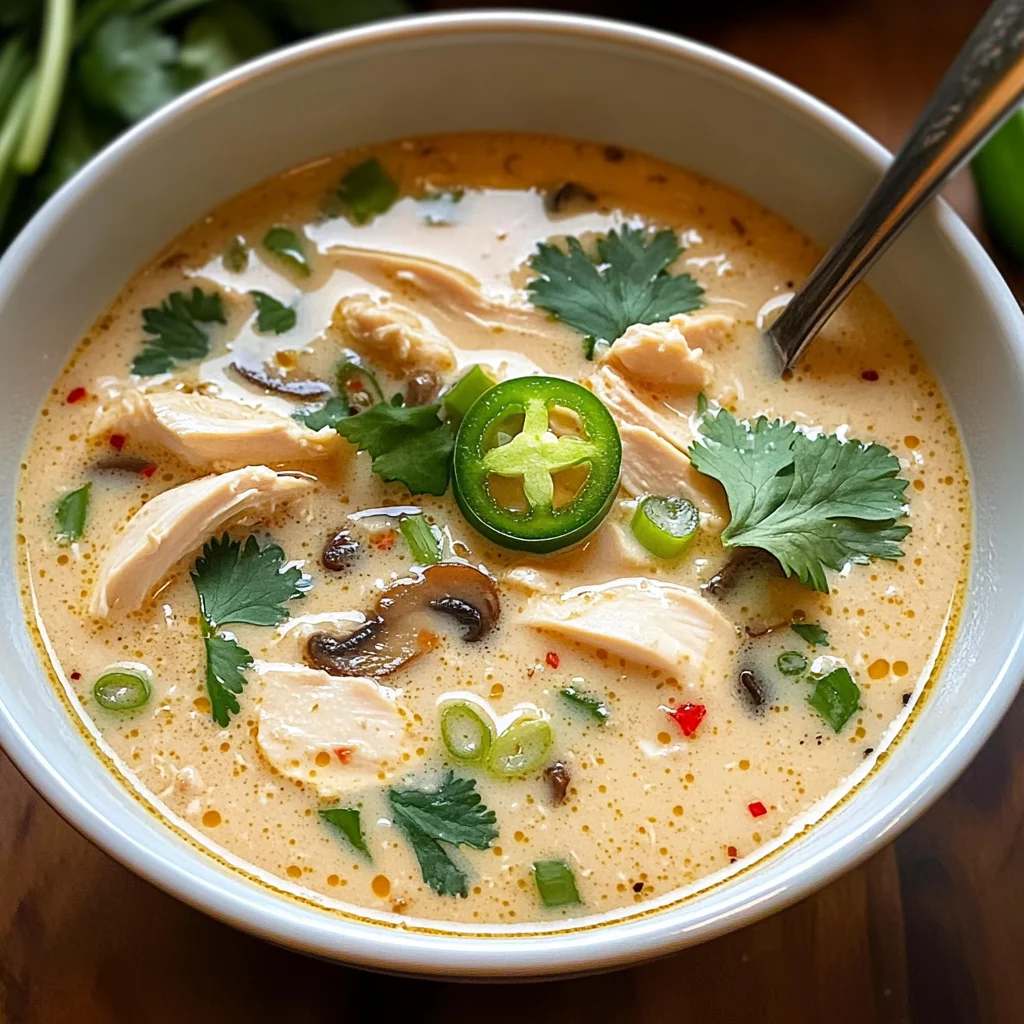 Soupe thaïe coco et poulet