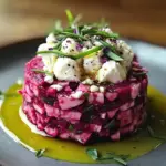Tartare betteraves chèvre herbes