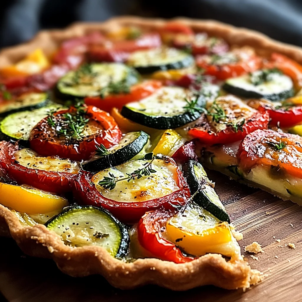 Tarte aux légumes colorés