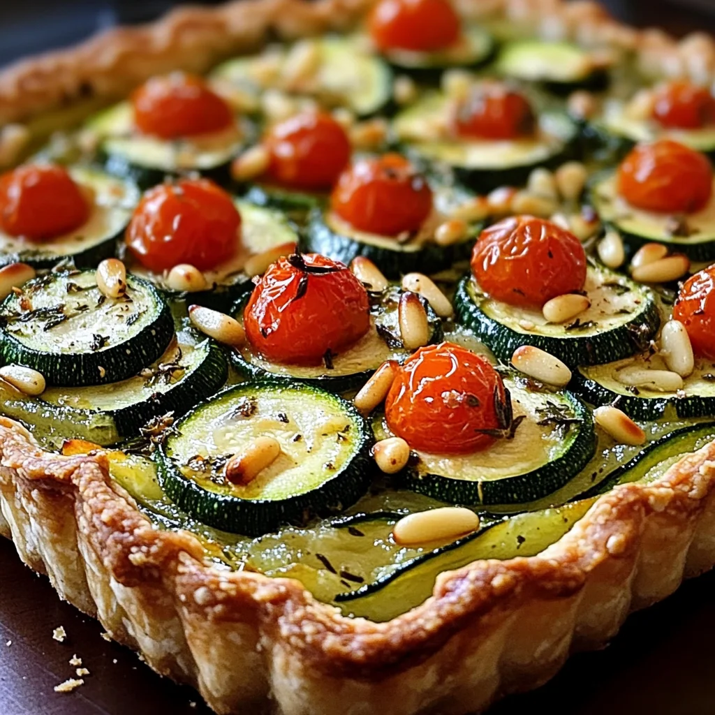 Tarte croustillante aux courgettes