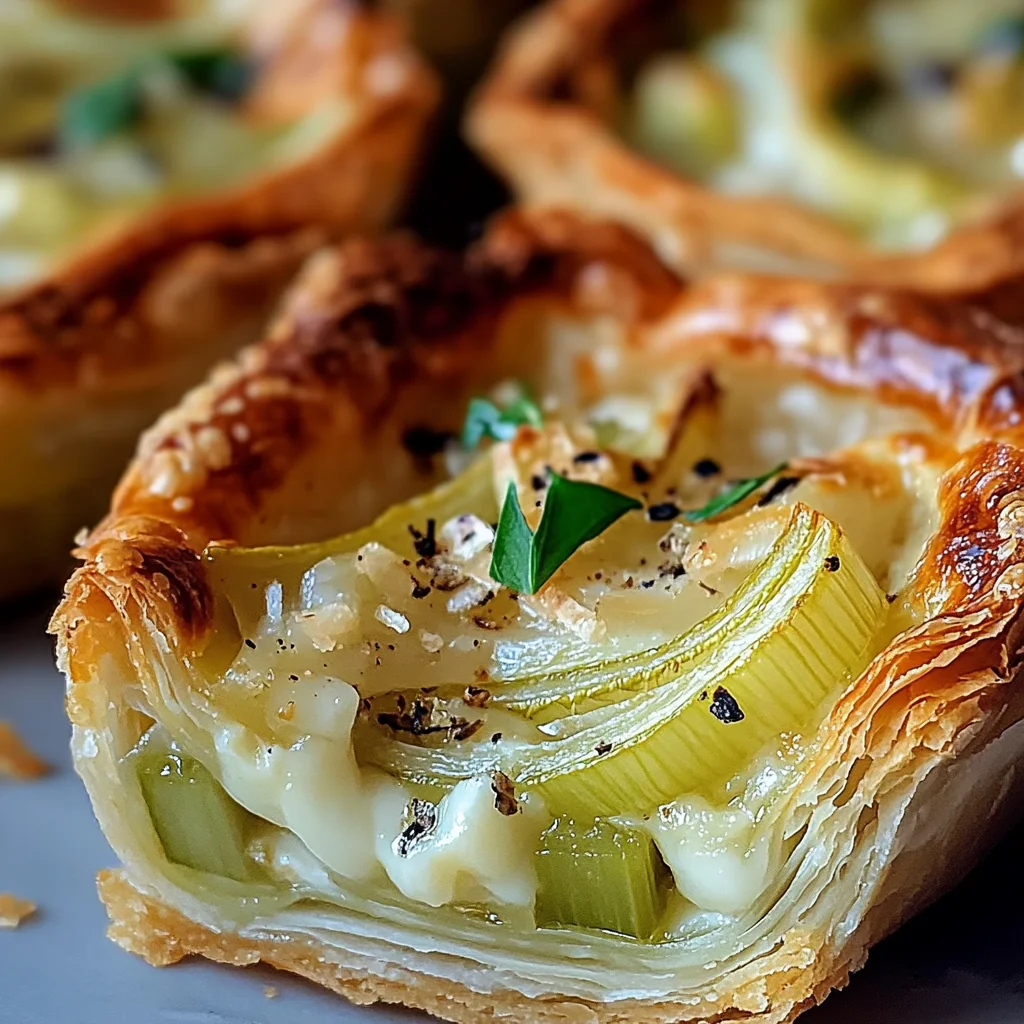 Tartelettes brick poireaux brie