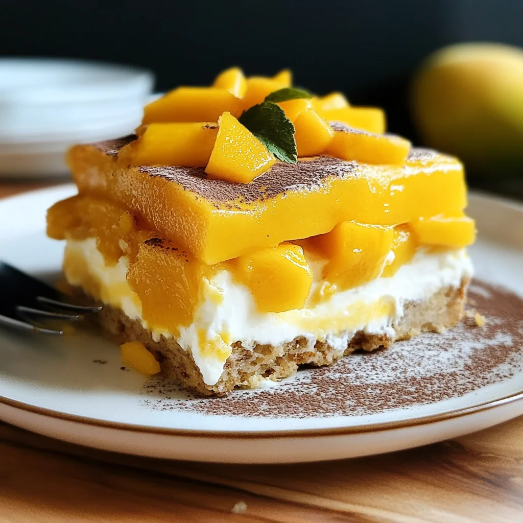Tiramisu mangue sans œufs et lait