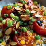 Tomates tamari et riz croustillant