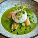 Velouté asperges burrata poisson