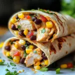 Wrap de poulet savoureux