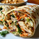 Wraps au poulet et cacahuètes