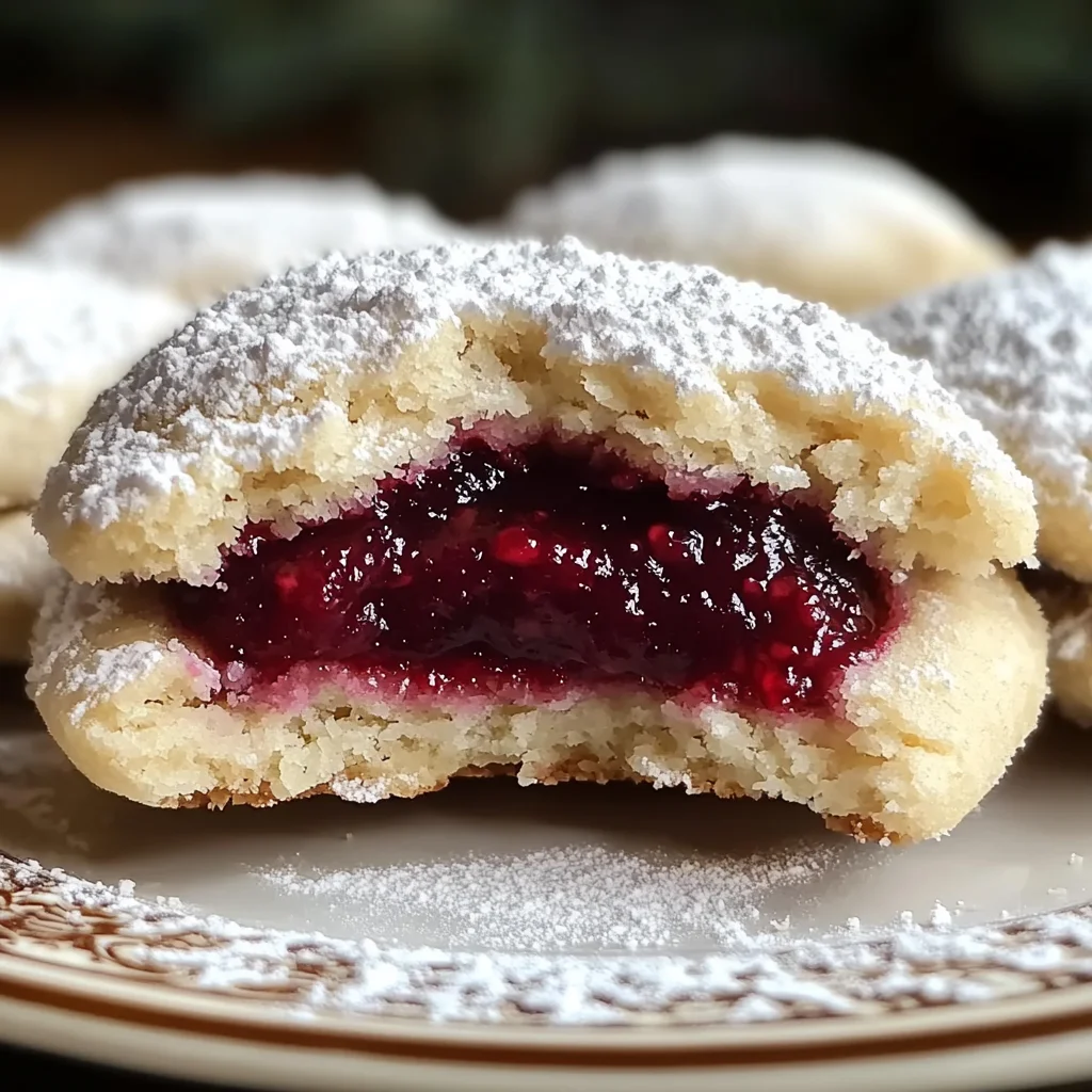 Biscuits fourrés amande framboise