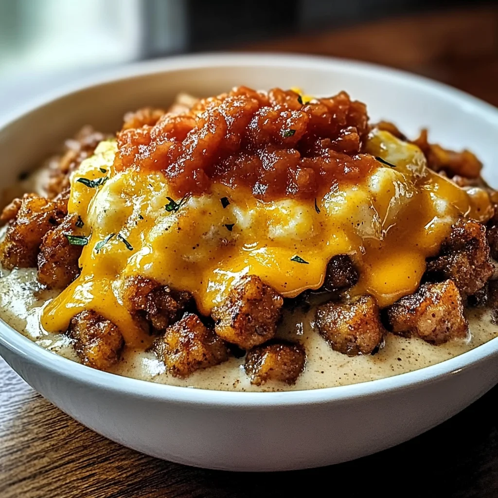 Bol de tater tots, gravy