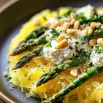 Courge Spaghetti aux Asperges, Ricotta, Citron et Thym