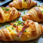 Croissants garnis au cheddar