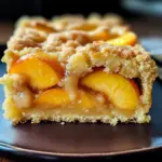 Gâteau crumble aux pêches