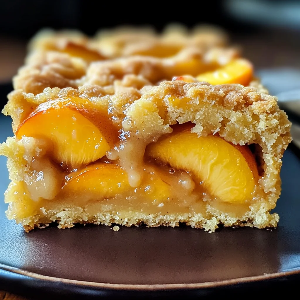 Gâteau crumble aux pêches