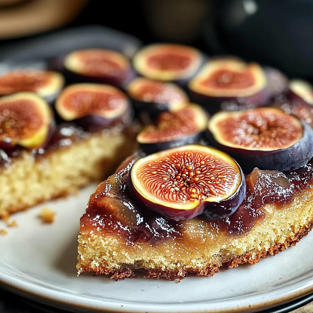 Gâteau renversé figues amandes
