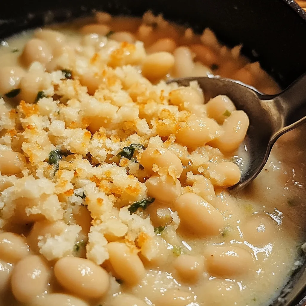 Haricots au parmesan et ail